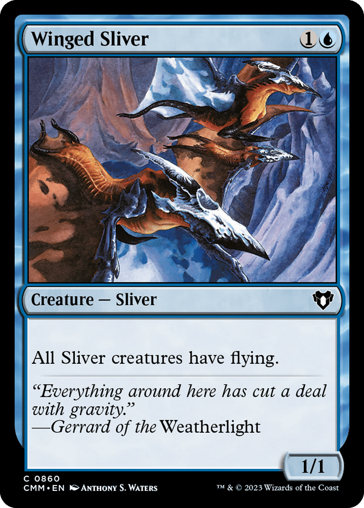 Winged Sliver (860) - Commander Masters