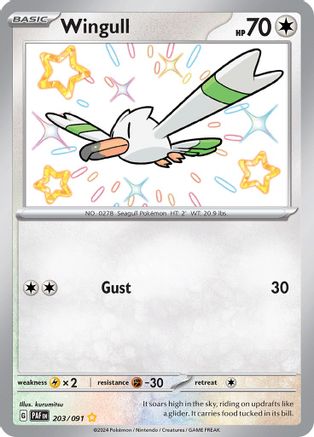 Wingull (203) Holofoil - Paldean Fates