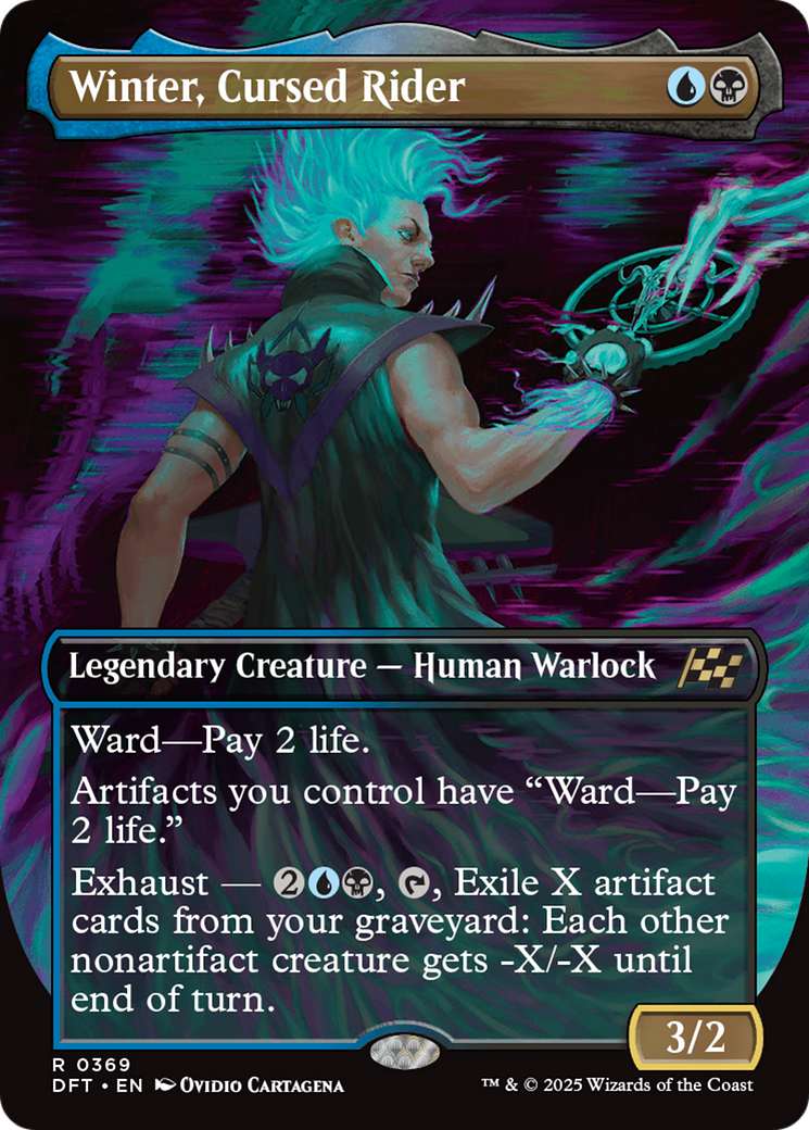 Winter, Cursed Rider (Borderless) (369) Foil - Aetherdrift