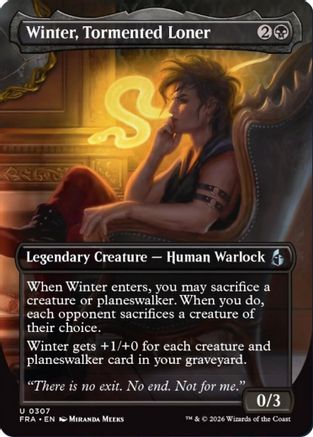 Winter, Tormented Loner (Borderless Echoed Pairs) (307) Foil - Reality Fracture