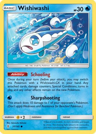 Wishiwashi (37) Reverse Holofoil - Guardians Rising
