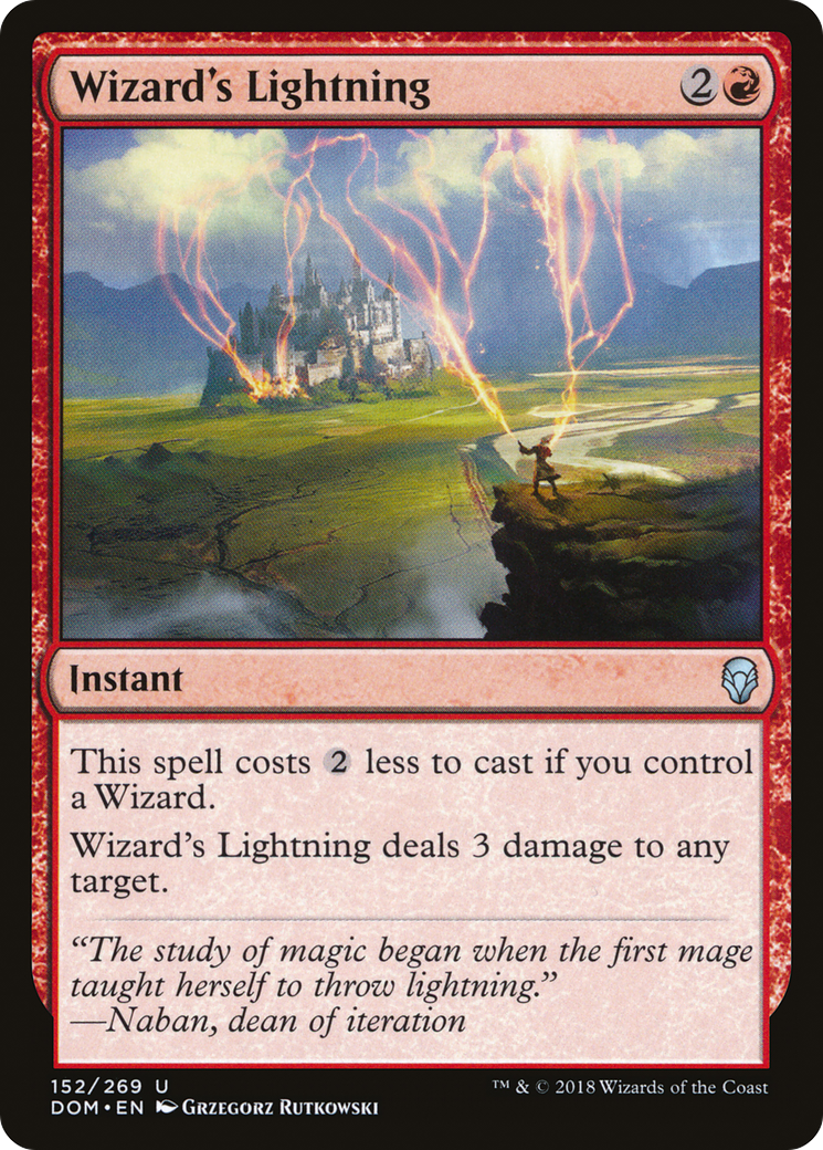 Wizard's Lightning (152) - Dominaria Foil