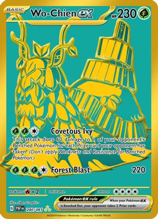 Wo-Chien ex (Gold) (240) Holofoil - Paldean Fates