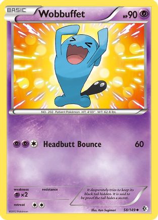 Wobbuffet (58) Reverse Holofoil - Boundaries Crossed