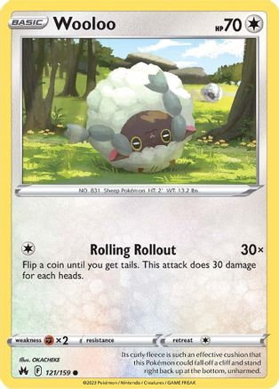 Wooloo (121) Reverse Holofoil - Crown Zenith