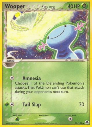 Wooper (Delta Species) (71) Reverse Holofoil - Dragon Frontiers