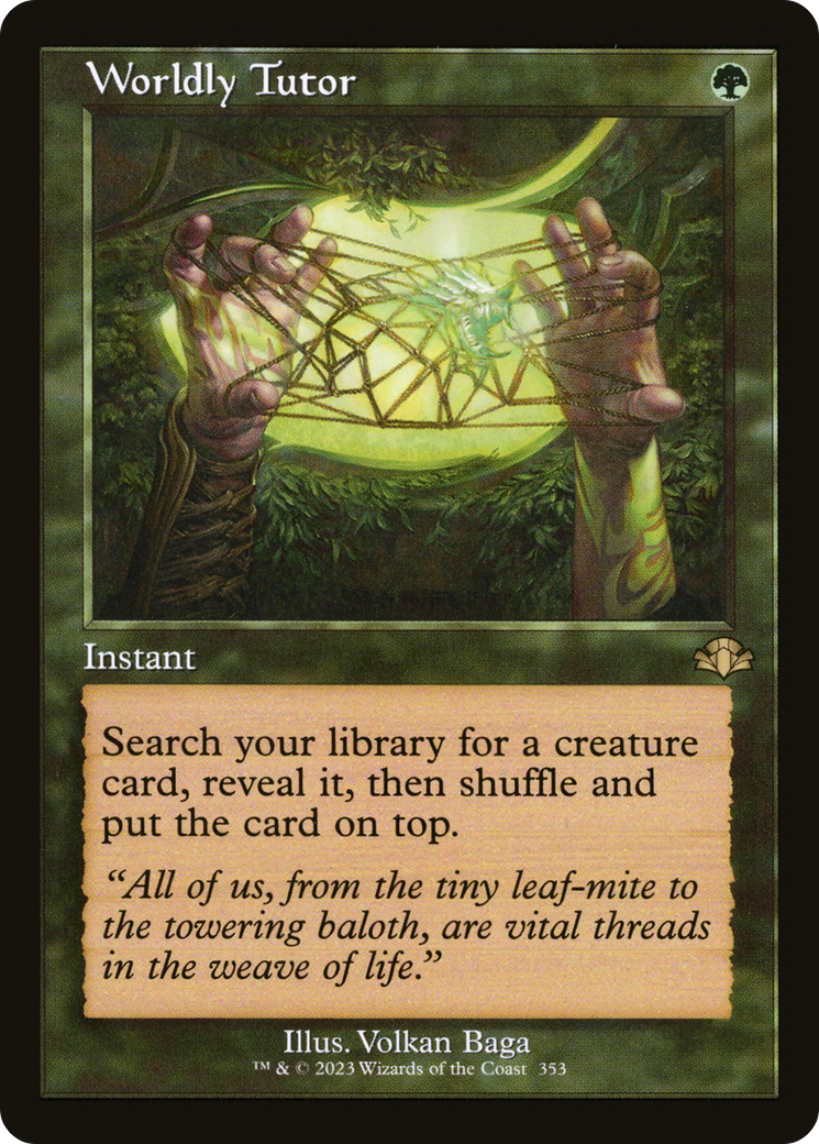 Worldly Tutor (Retro) (353) - Dominaria Remastered