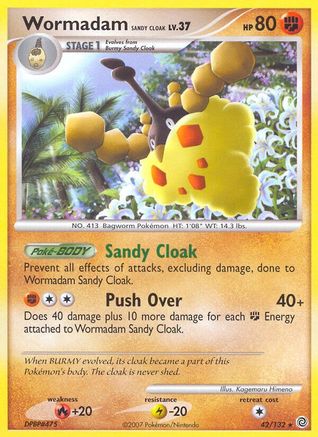 Wormadam Sandy Cloak (42) Reverse Holofoil - Secret Wonders