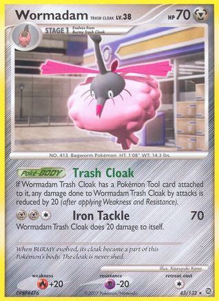 Wormadam Trash Cloak (43) Reverse Holofoil - Secret Wonders
