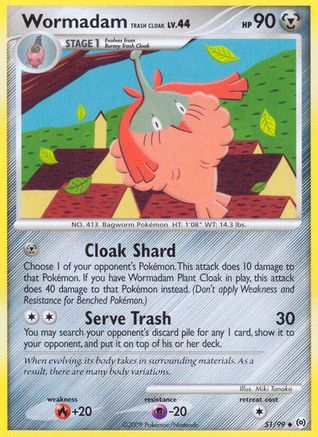 Wormadam Trash Cloak (51) Reverse Holofoil - Arceus