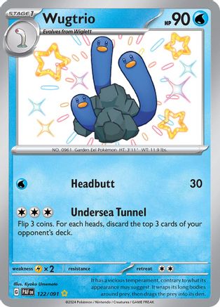 Wugtrio (122) Holofoil - Paldean Fates