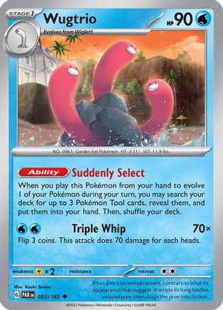 Wugtrio (53) Reverse Holofoil - Paradox Rift