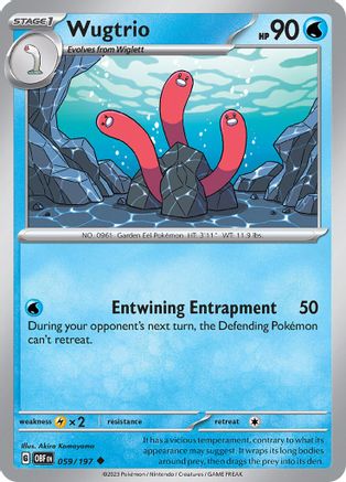 Wugtrio (59) Reverse Holofoil - Obsidian Flames