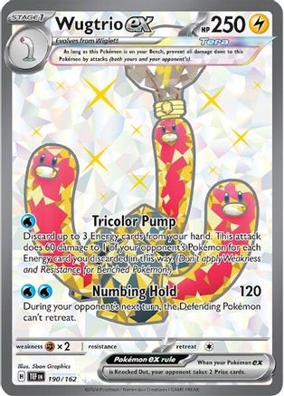Wugtrio ex (Full Art) (190) Holofoil - Temporal Forces
