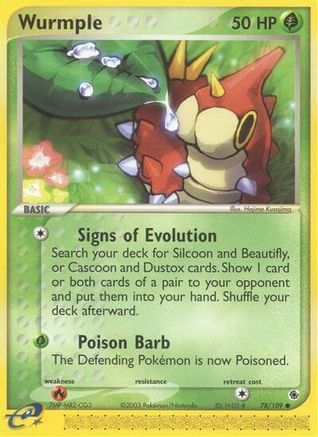 Wurmple (78) Reverse Holofoil - Ruby and Sapphire