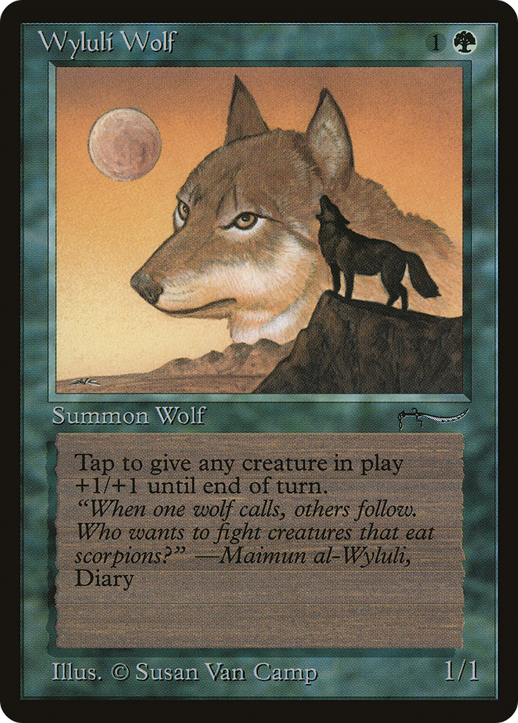 Wyluli Wolf (Dark Mana Cost) - Arabian Nights