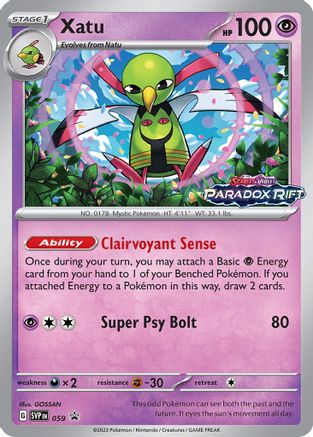 Xatu (Prerelease) (59) Holofoil - Black Star Promos