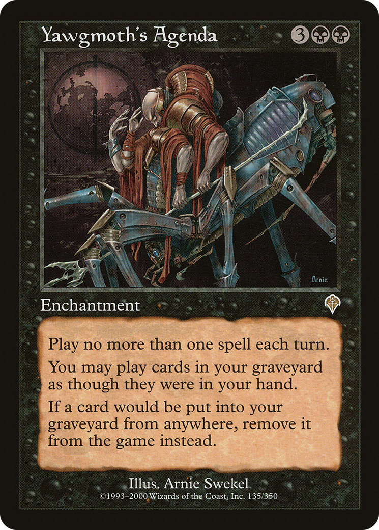 Yawgmoth's Agenda (135) Foil - Invasion