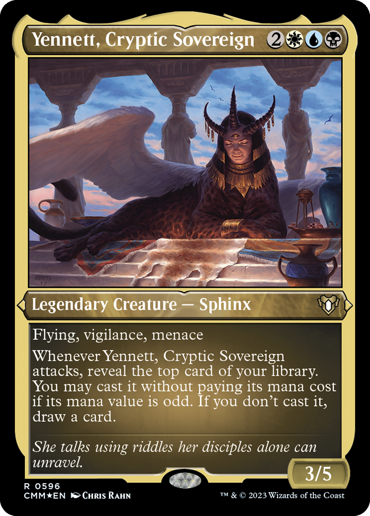 Yennett, Cryptic Sovereign (596) Etched Foil - Commander Masters