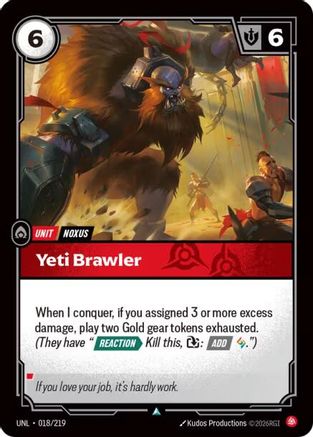 Yeti Brawler (018) Foil - Unleashed