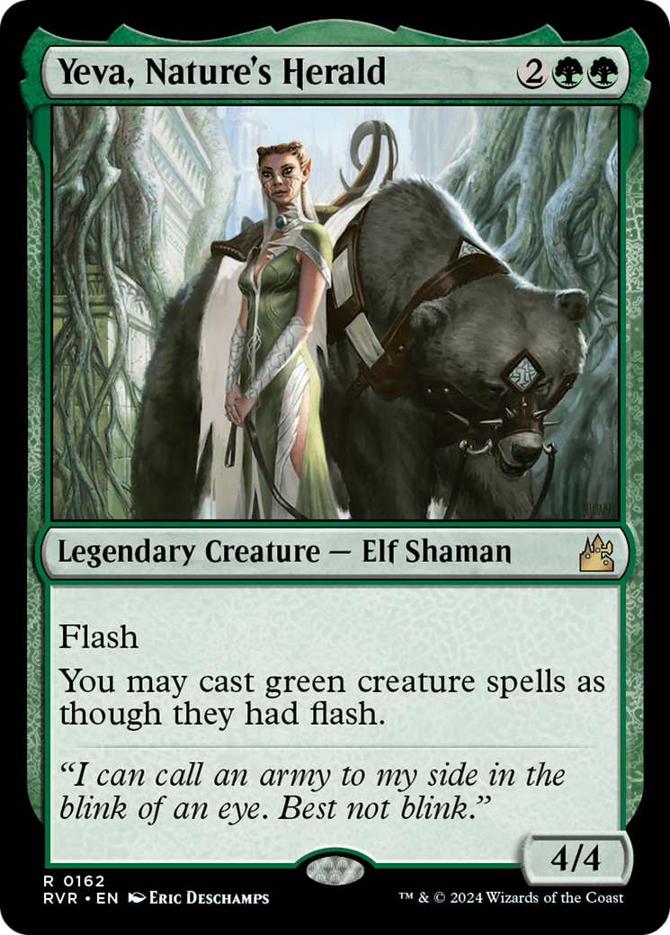 Yeva, Nature's Herald (162) Foil - Ravnica Remastered
