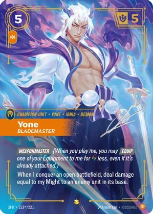 Yone – Blademaster (Signature) (233) Foil - Spiritforged