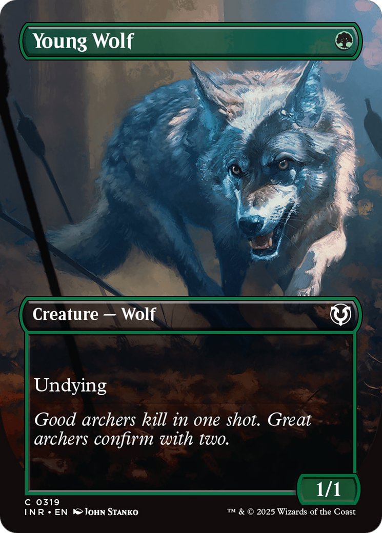 Young Wolf (Borderless) (319) Foil - Innistrad Remastered
