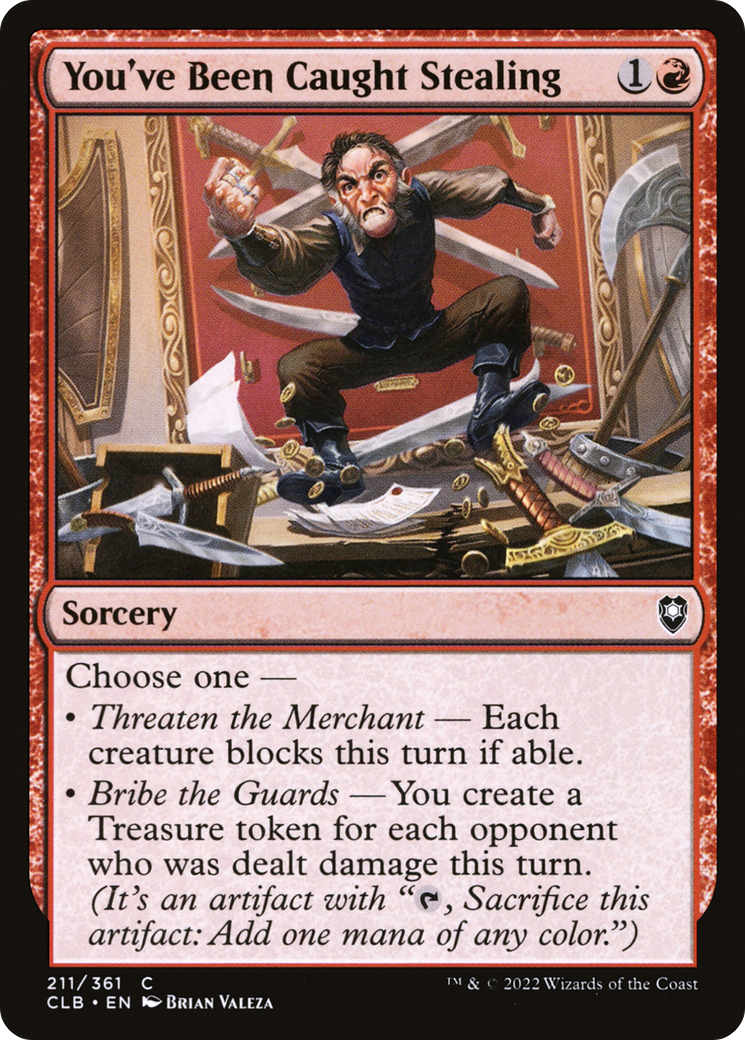 You've Been Caught Stealing (211) - Commander Legends: Battle for Baldur's Gate Foil