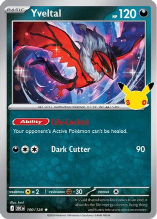 Yveltal (100) Holofoil - 30th Celebration