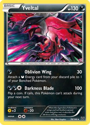 Yveltal (78) Reverse Holofoil - XY Base Set