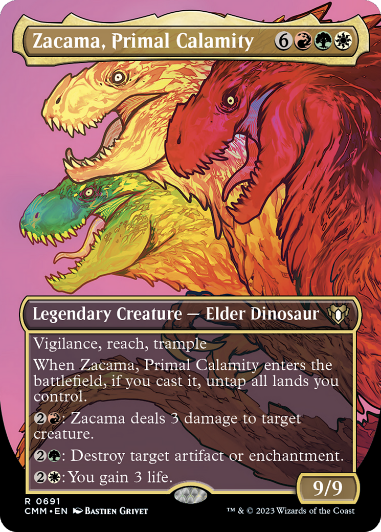 Zacama, Primal Calamity (Borderless) (691) - Commander Masters