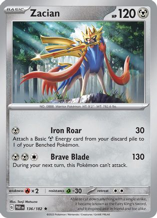 Zacian (136) Holofoil - Paradox Rift