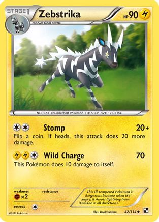 Zebstrika (42) Reverse Holofoil - Black & White
