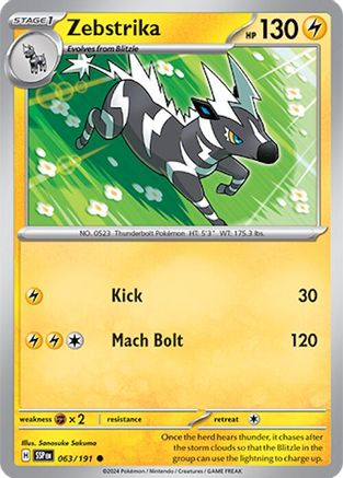 Zebstrika (63) Reverse Holofoil - Surging Sparks