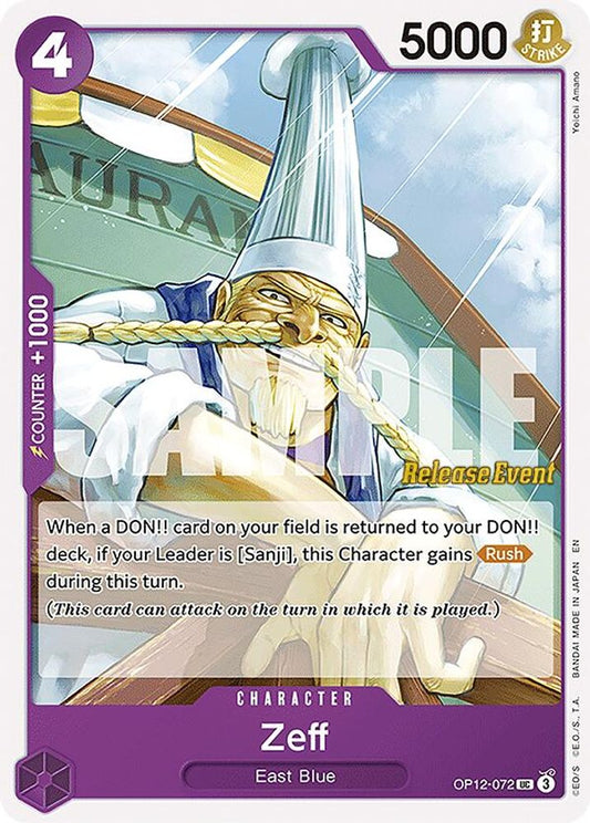 Zeff (OP12-072) Release Event Cards