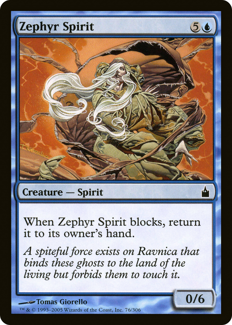 Zephyr Spirit (076) Foil - Ravnica: City of Guilds