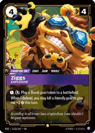 Ziggs, Explosive (Alternate Art) (112a) Foil - Radiance