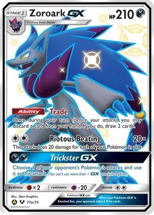 Zoroark GX (77a) Holofoil - Shining Legends
