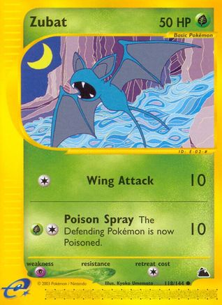 Zubat (118) Reverse Holofoil - Skyridge
