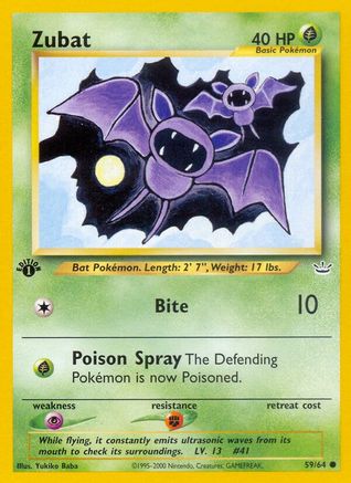 Zubat (59) (1st Edition) - Neo Revelation