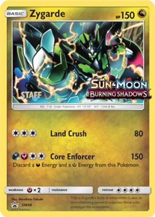 Zygarde (Prerelease) [Staff] (SM48) Holofoil - Black Star Promos