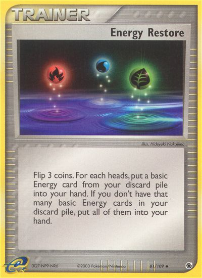 Energy Restore (81/109) [EX: Ruby & Sapphire] | Silver Goblin