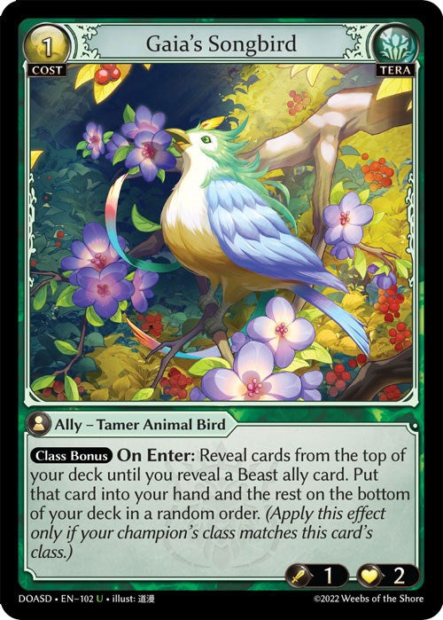 Gaia's Songbird (102) [Dawn of Ashes: Starter Decks] | Silver Goblin