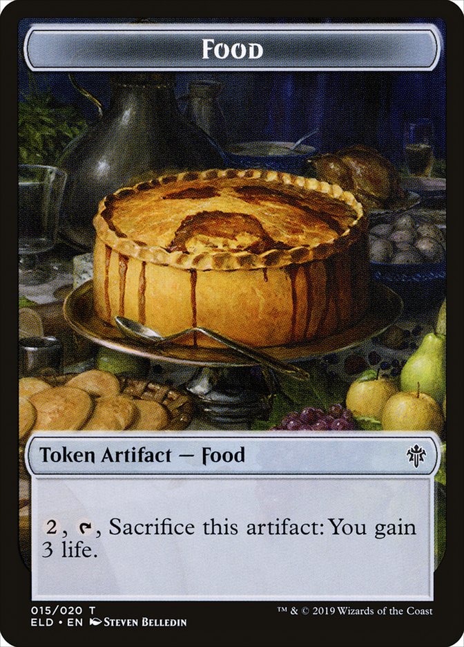 Boar // Food (15) Double-Sided Token [Throne of Eldraine Tokens] | Silver Goblin
