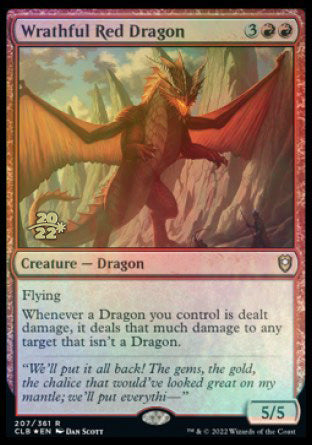 Wrathful Red Dragon [Commander Legends: Battle for Baldur's Gate Prerelease Promos] | Silver Goblin