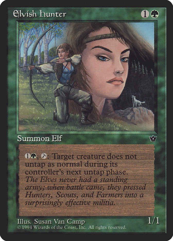 Elvish Hunter (Susan Van Camp) [Fallen Empires] | Silver Goblin