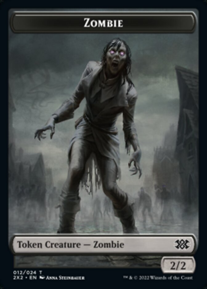 Zombie // Phyrexian Golem Double-Sided Token [Double Masters 2022 Tokens] | Silver Goblin