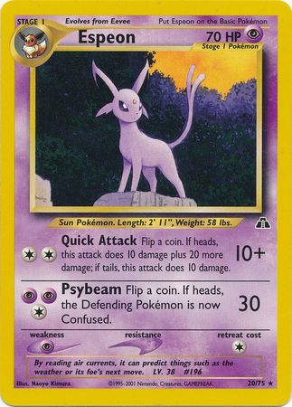 Espeon (20/75) [Neo Discovery Unlimited] | Silver Goblin
