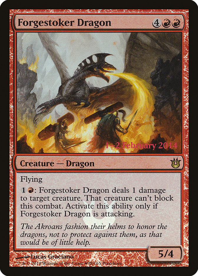 Forgestoker Dragon [Born of the Gods Prerelease Promos] | Silver Goblin