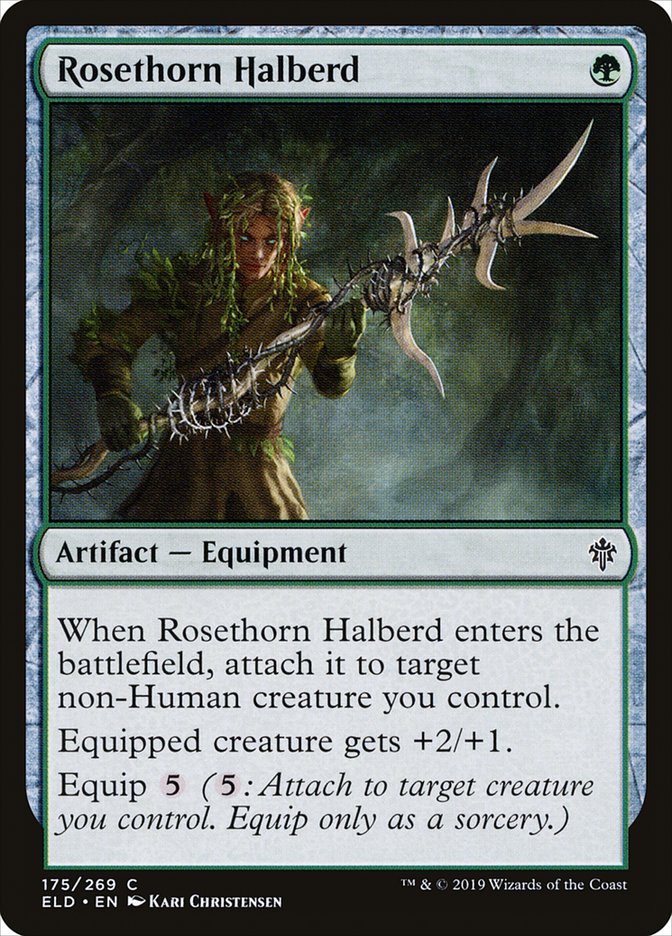 Rosethorn Halberd [Throne of Eldraine] | Silver Goblin